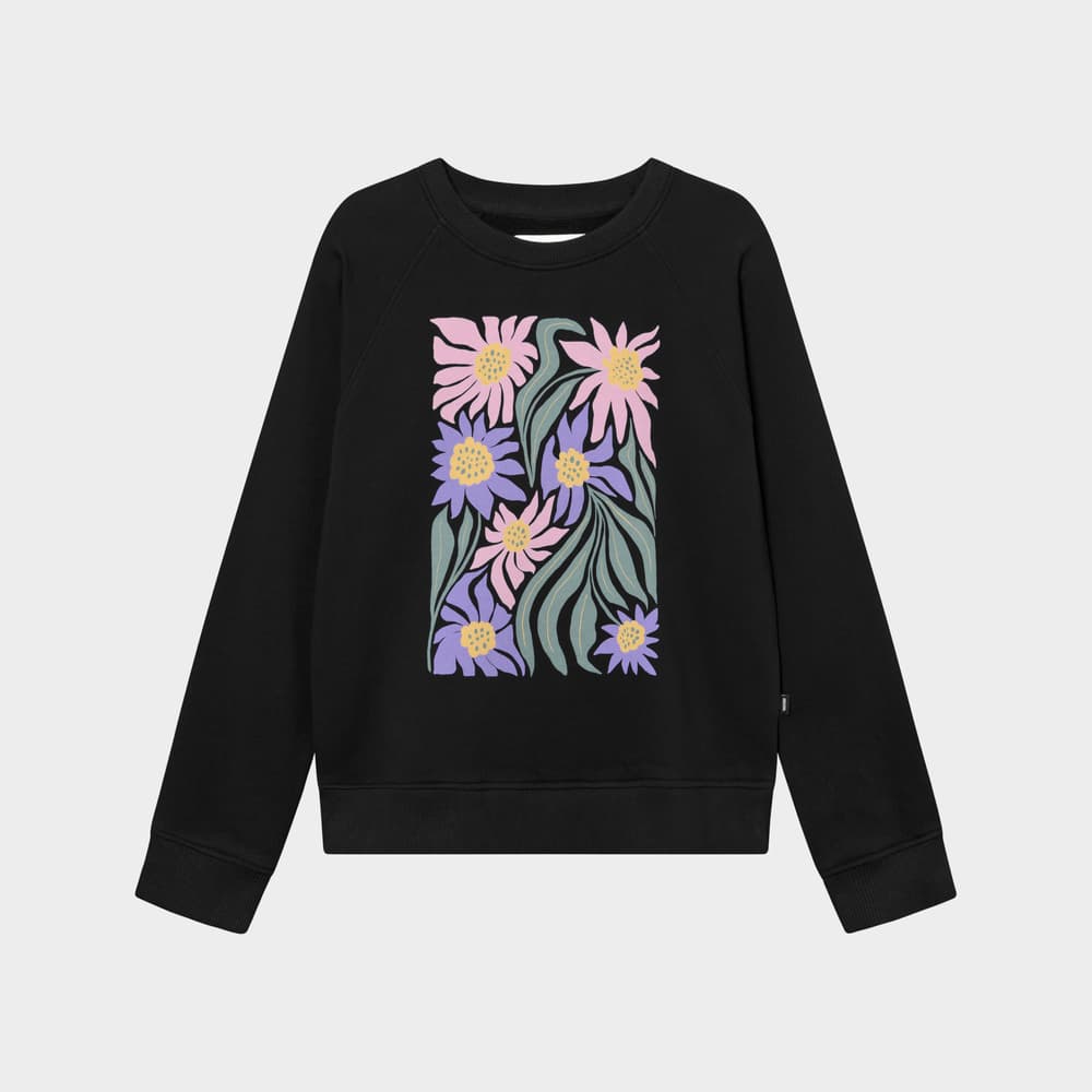 Sweatshirt Ystad Daisy Block Black
