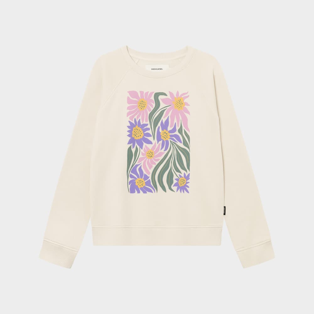 Sweatshirt Ystad Daisy Block Oat White