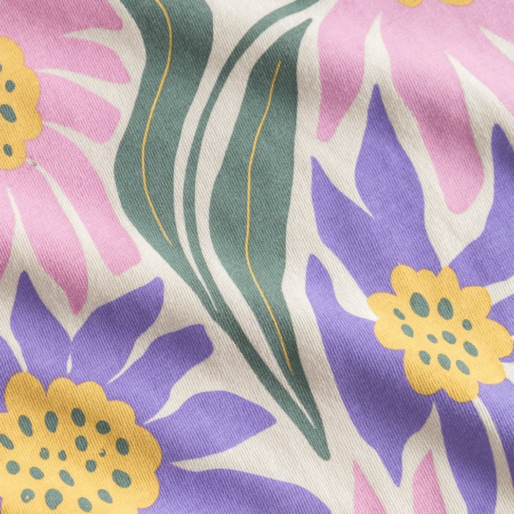 T-shirt Vadstena Daisy Block Oat White