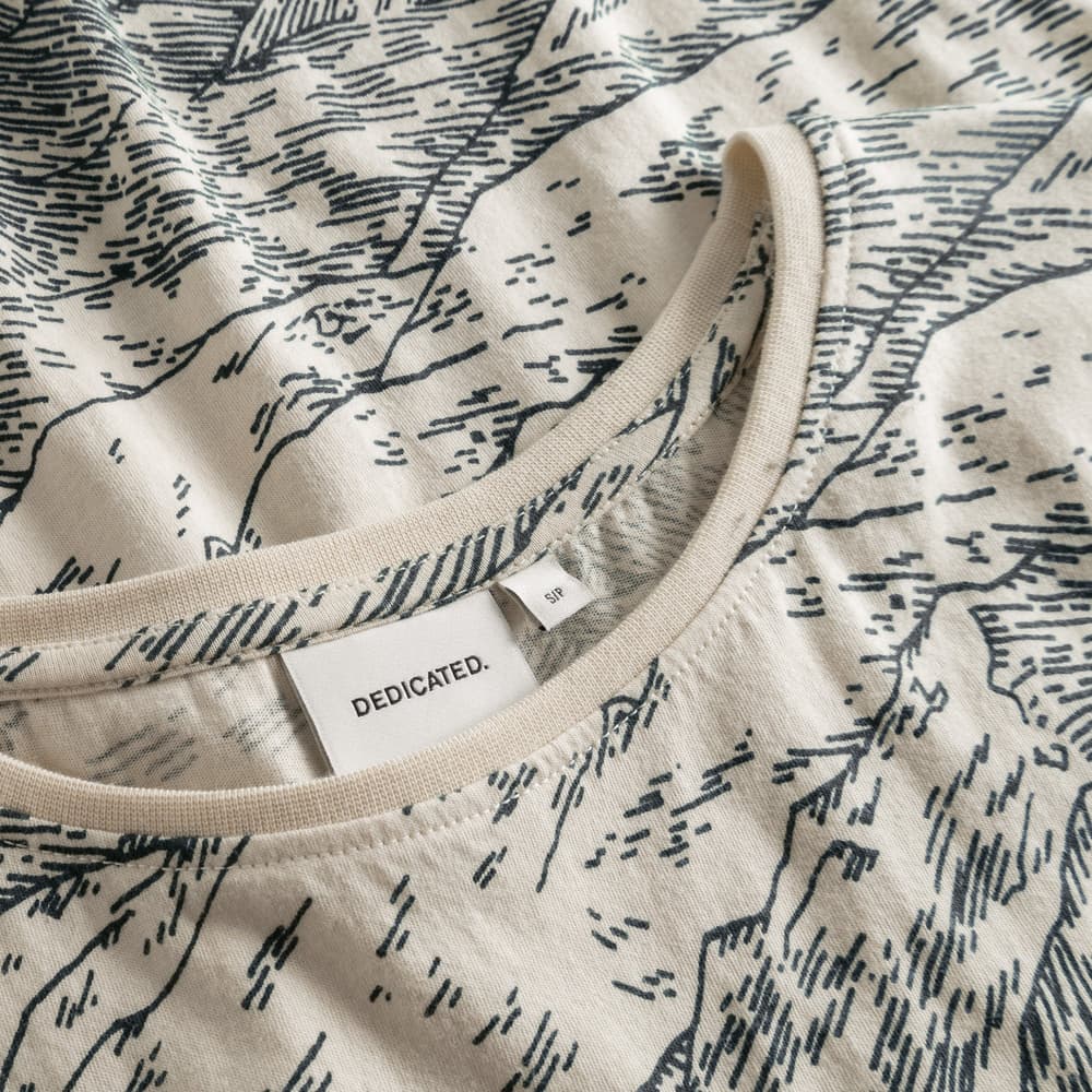 T-shirt Visby Mountain Horizon Oat White