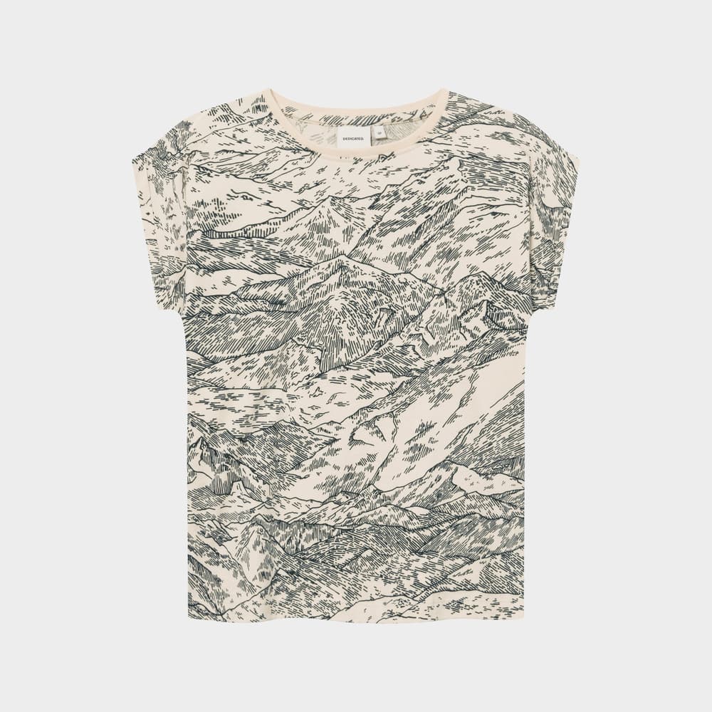 T-shirt Visby Mountain Horizon Oat White