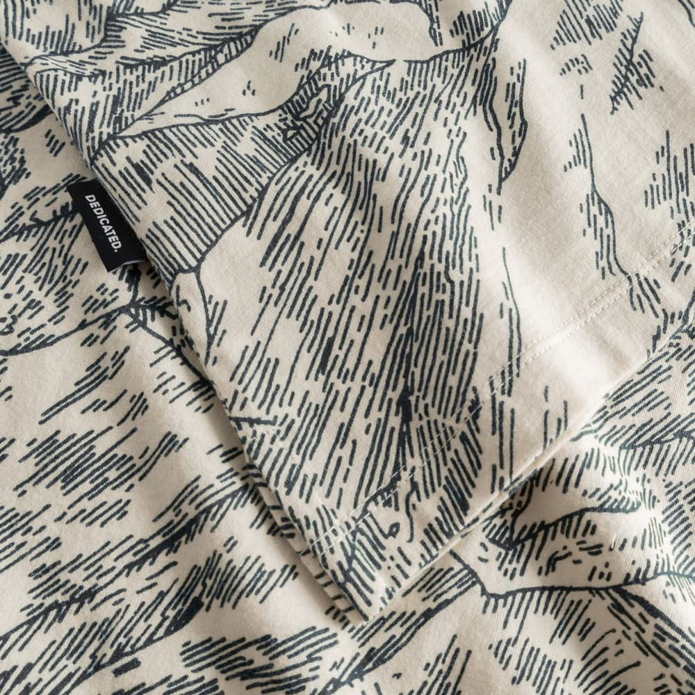 T-shirt Visby Mountain Horizon Oat White