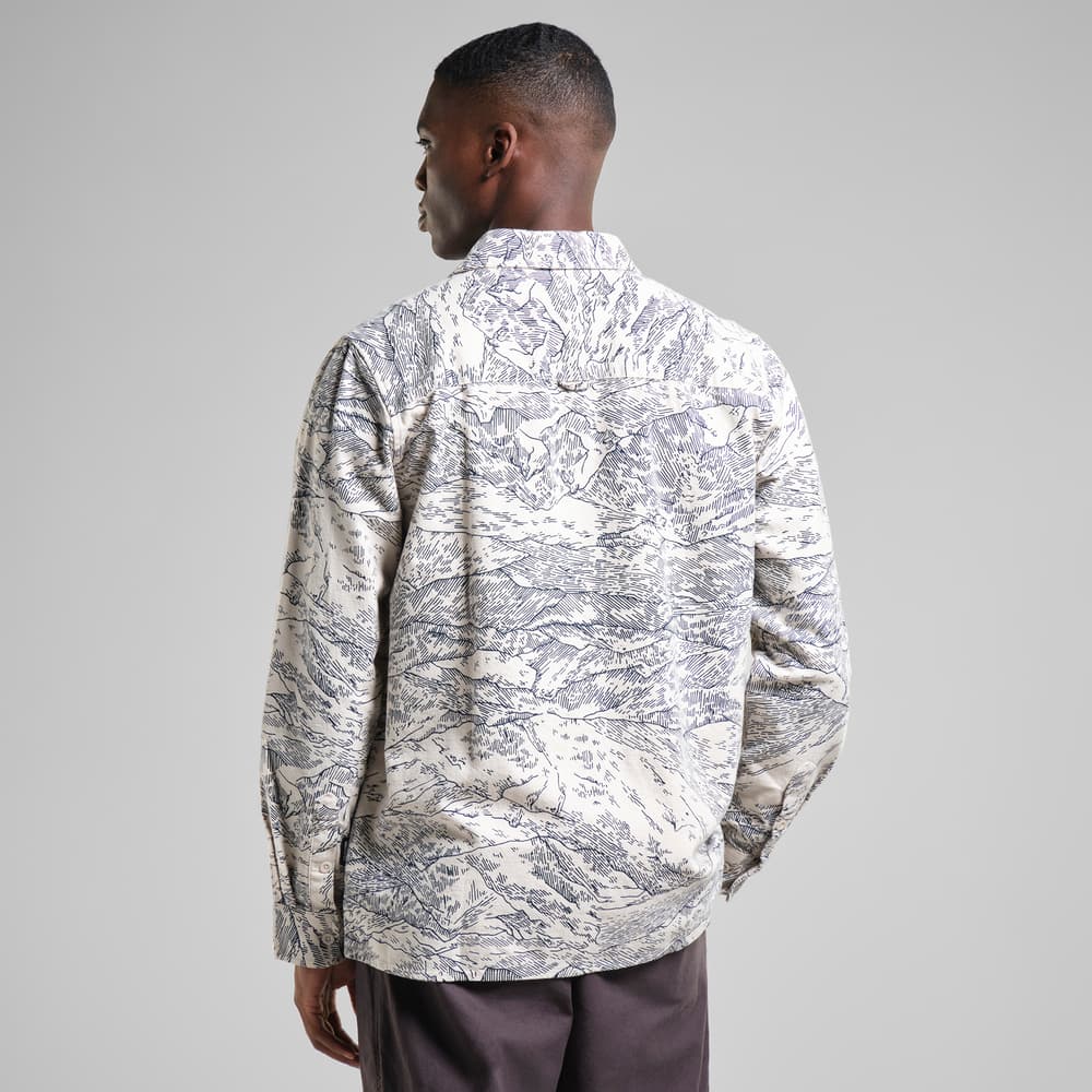 Shirt Rute Flannel Mountain Horizon Oat White