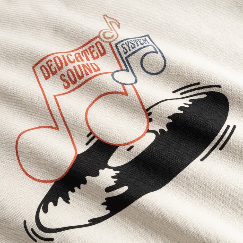 Sweatshirt Malmoe Sound System Logo Oat White