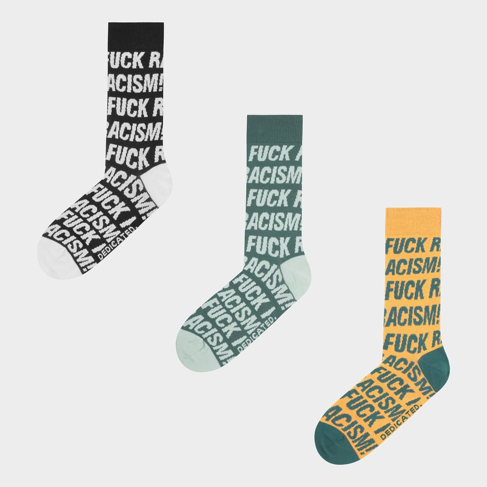 Socks Sigtuna Fuck Racism 3-pack