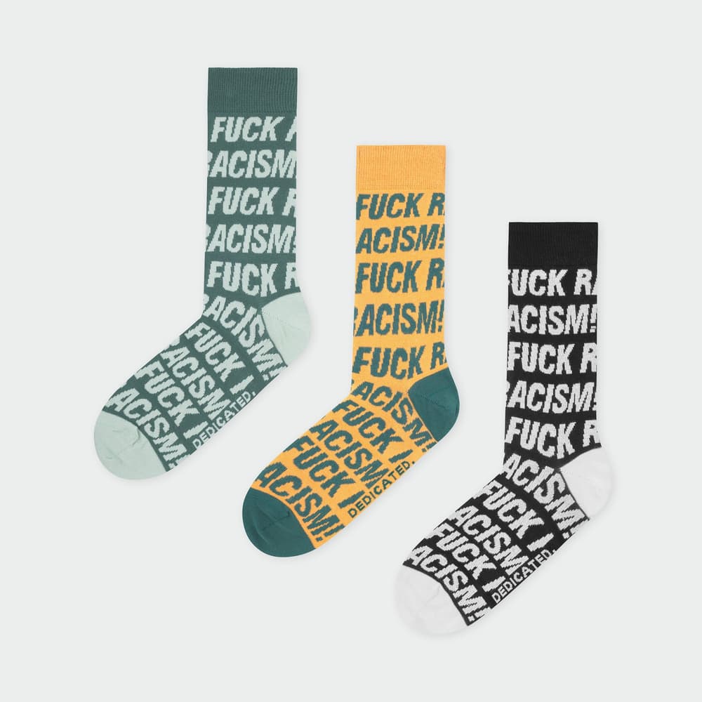 Socks Sigtuna Fuck Racism 3-pack