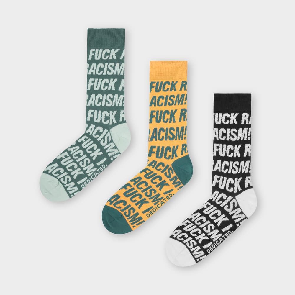 Socks Sigtuna Fuck Racism 3-pack