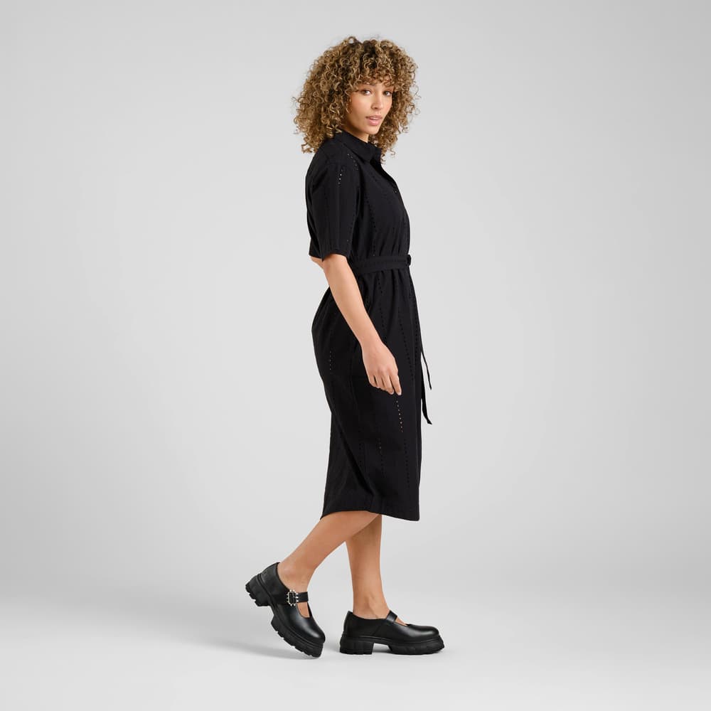 Shirt Dress Ripa Schiffli Black