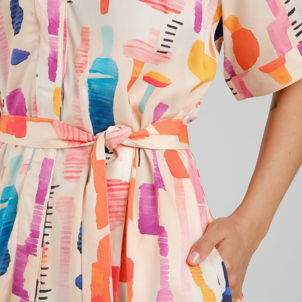 Dress Kallvik Summer Abstract Multi Color