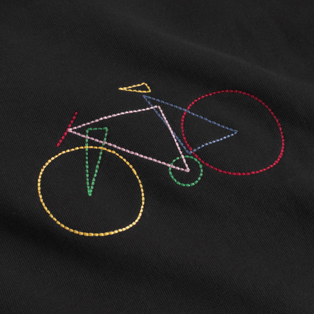Hoodie Falun Paper Cut Bike Black