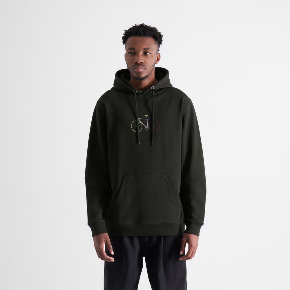 Hoodie Falun Paper Cut Bike Black