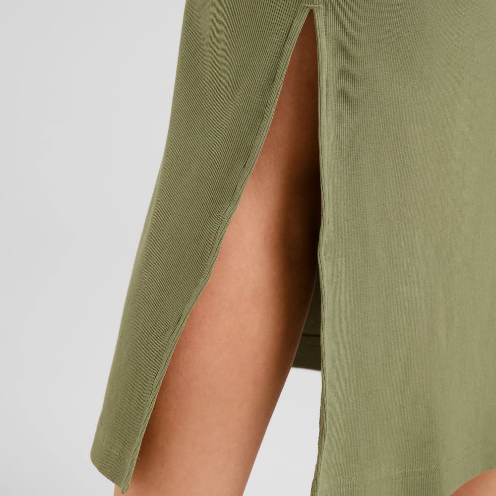 Rib Skirt Kvarnvik Leaf Green