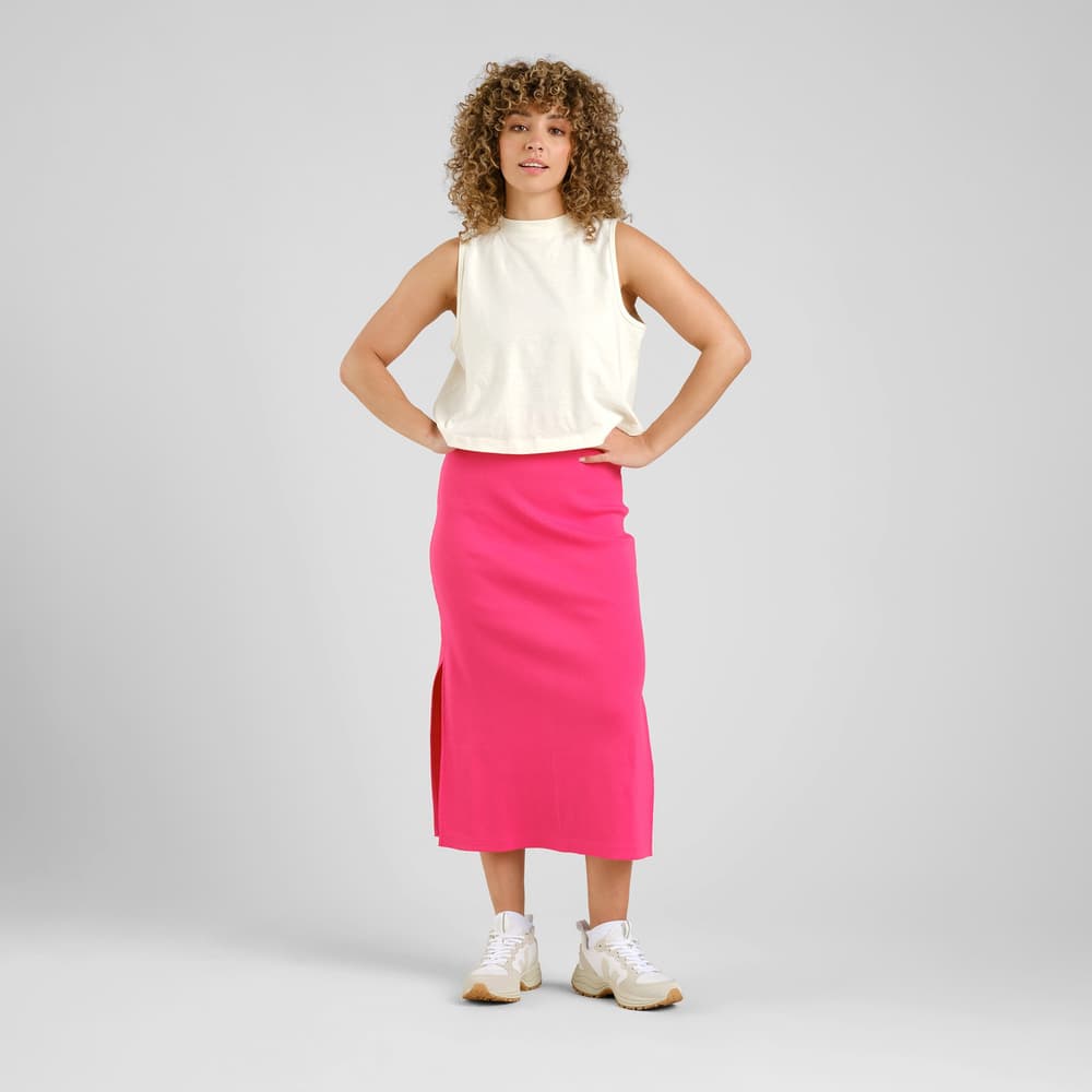 Rib Skirt Kvarnvik Raspberry Pink