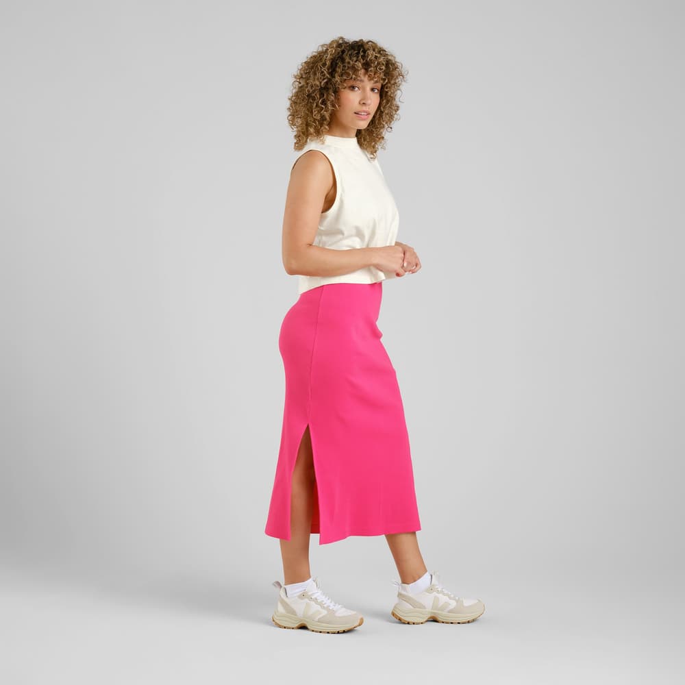Rib Skirt Kvarnvik Raspberry Pink