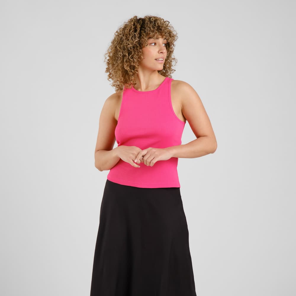 Rib Top Valdermarsvik Raspberry Pink