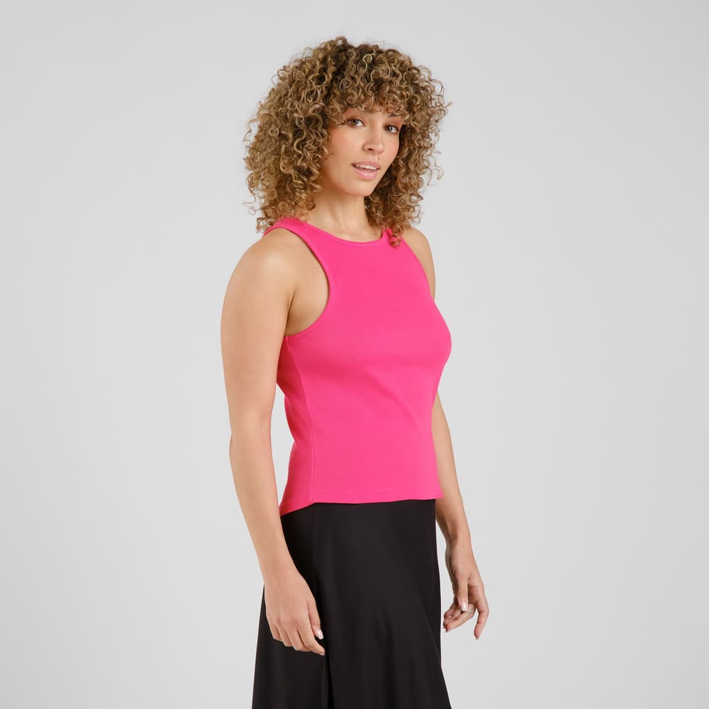 Rib Top Valdermarsvik Raspberry Pink