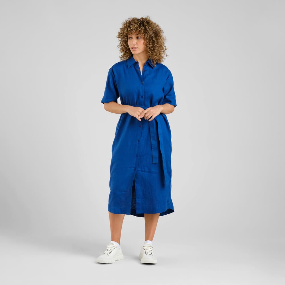 Shirt Dress Ripa Linen Limoges Blue