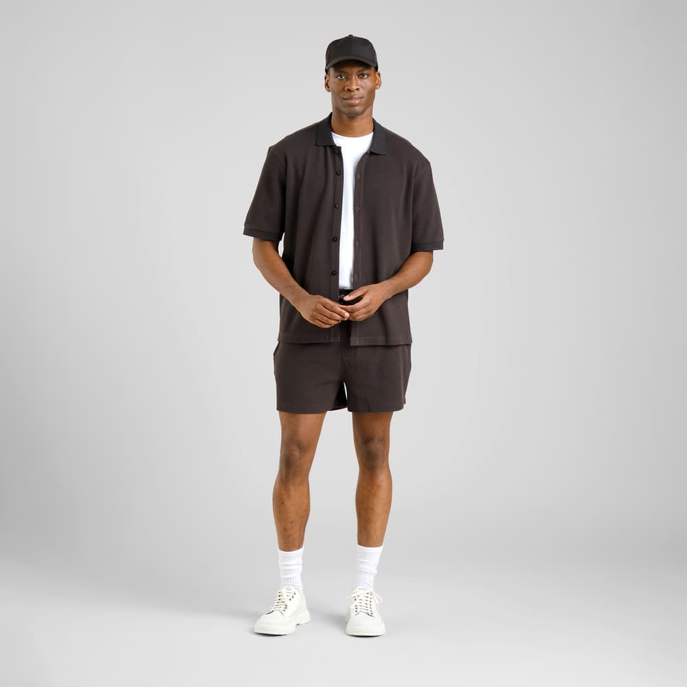 Shirt Falkvik Waffle Phantom Black