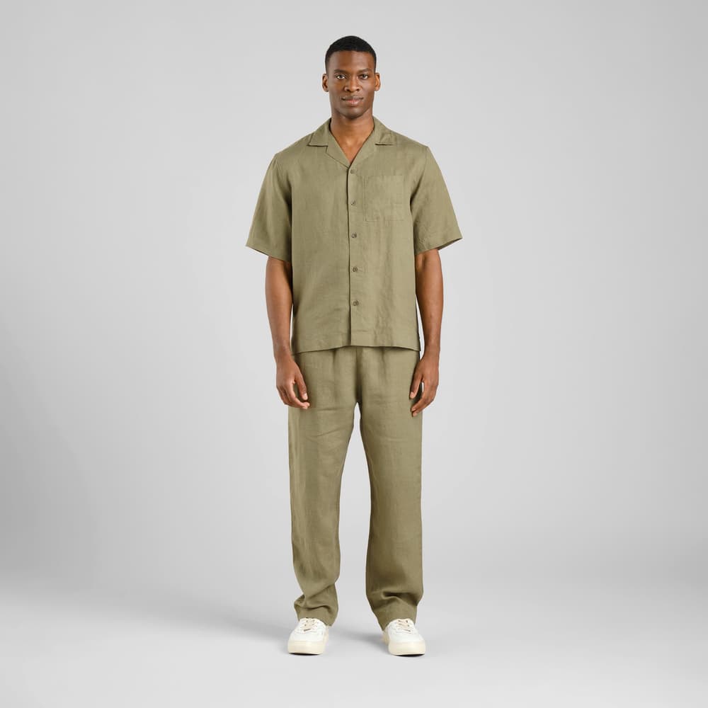 Shirt Marstrand Linen Leaf Green