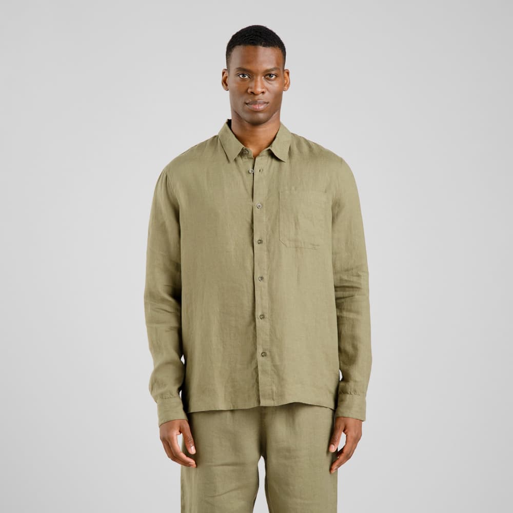 Shirt Rute Linen Leaf Green