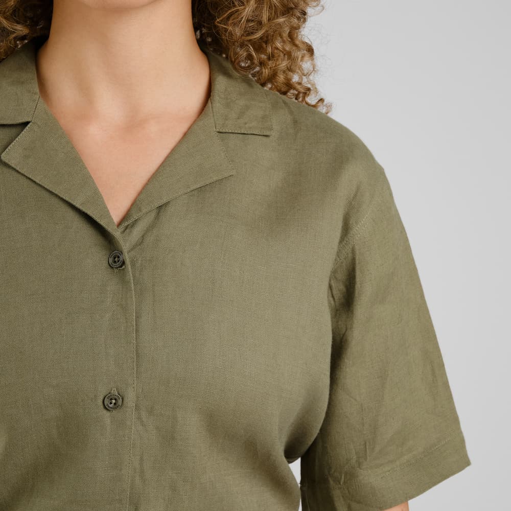 Shirt Torup Linen Leaf Green