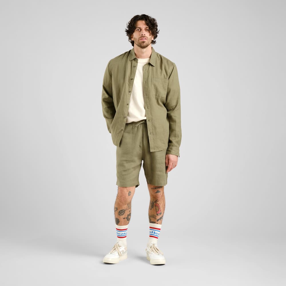 Shorts Vejle Linen Leaf Green