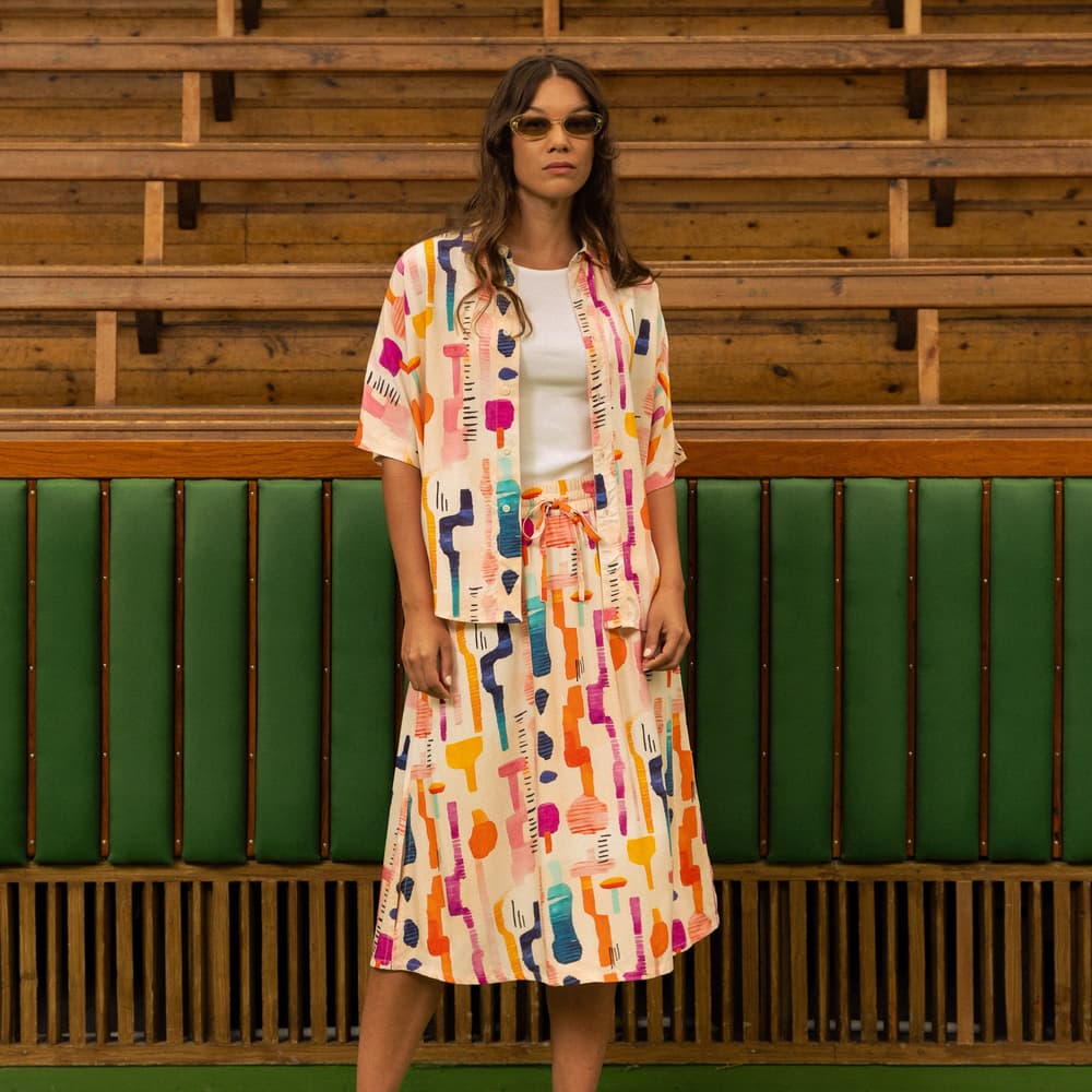 Skirt Klippan Summer Abstract Multi Colo