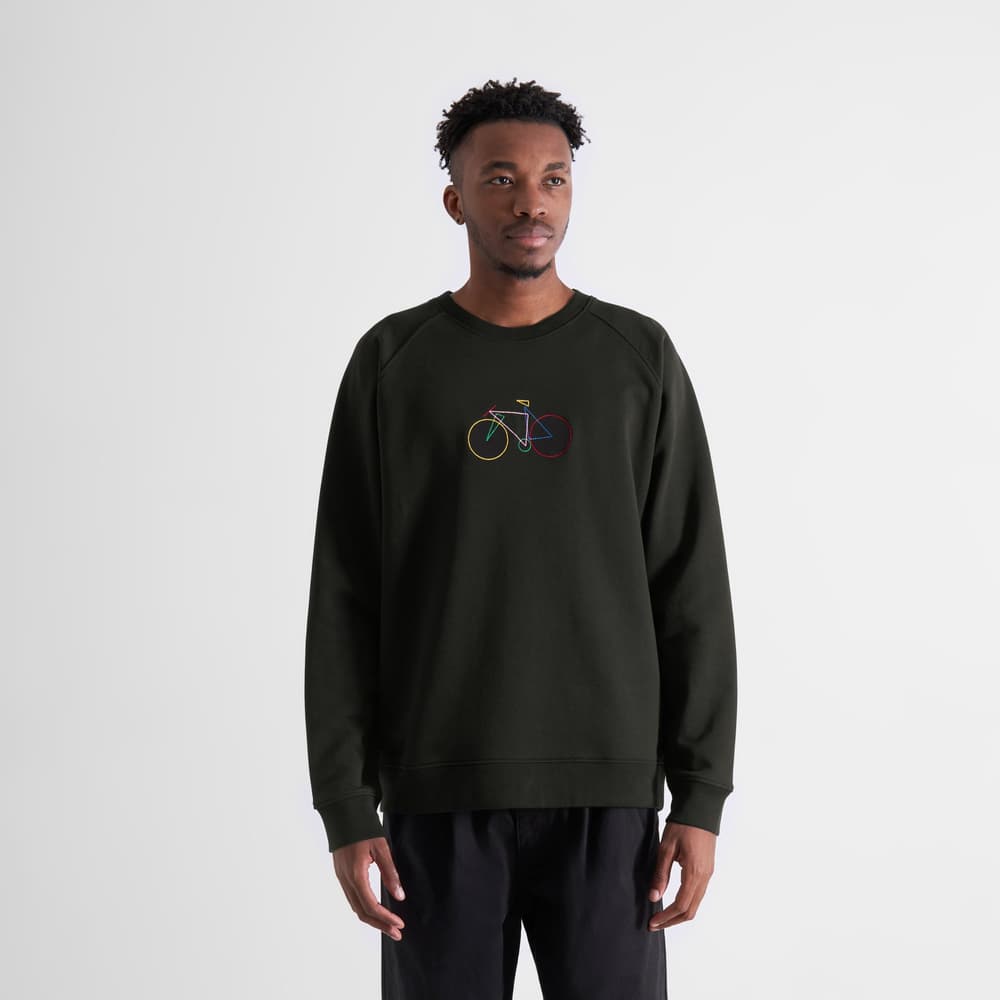 Sweatshirt Malmoe Paper Cut Bike Black