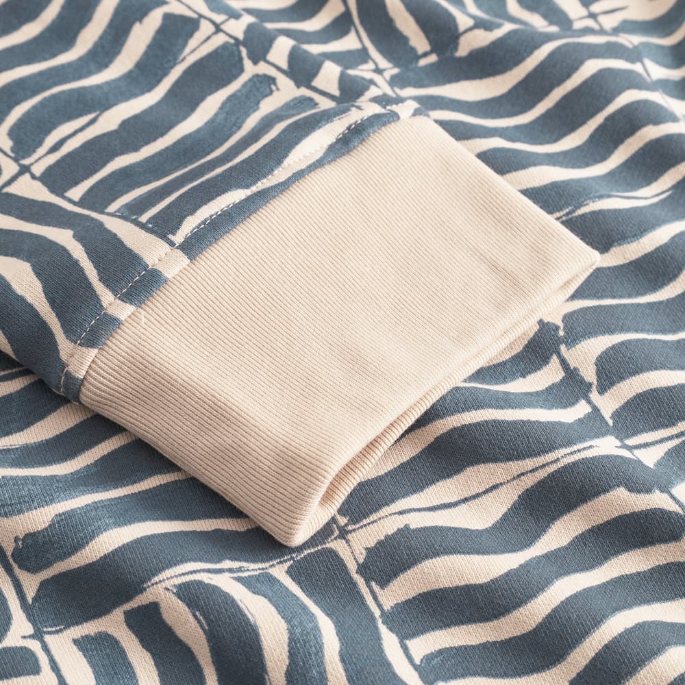 Sweatshirt Malmoe Wave Tiles Oat White