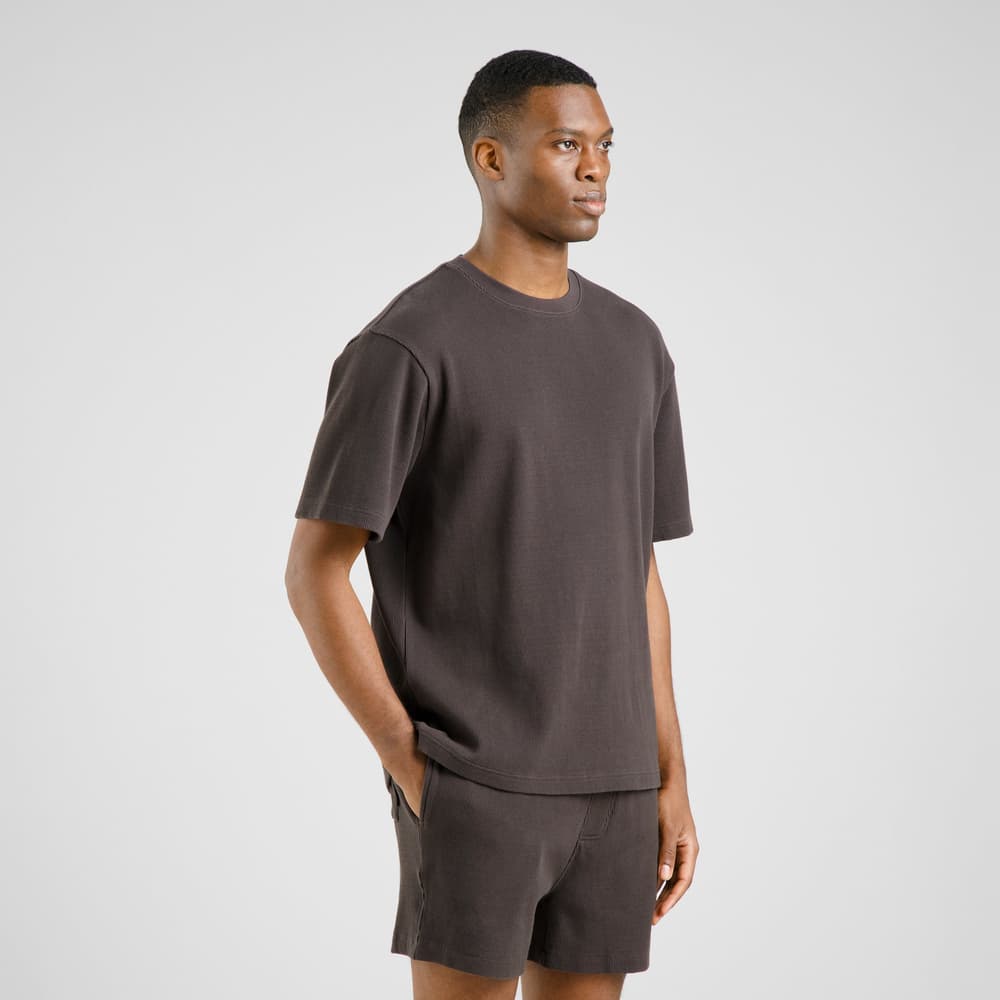 T-shirt Danviken Waffle Phantom Black