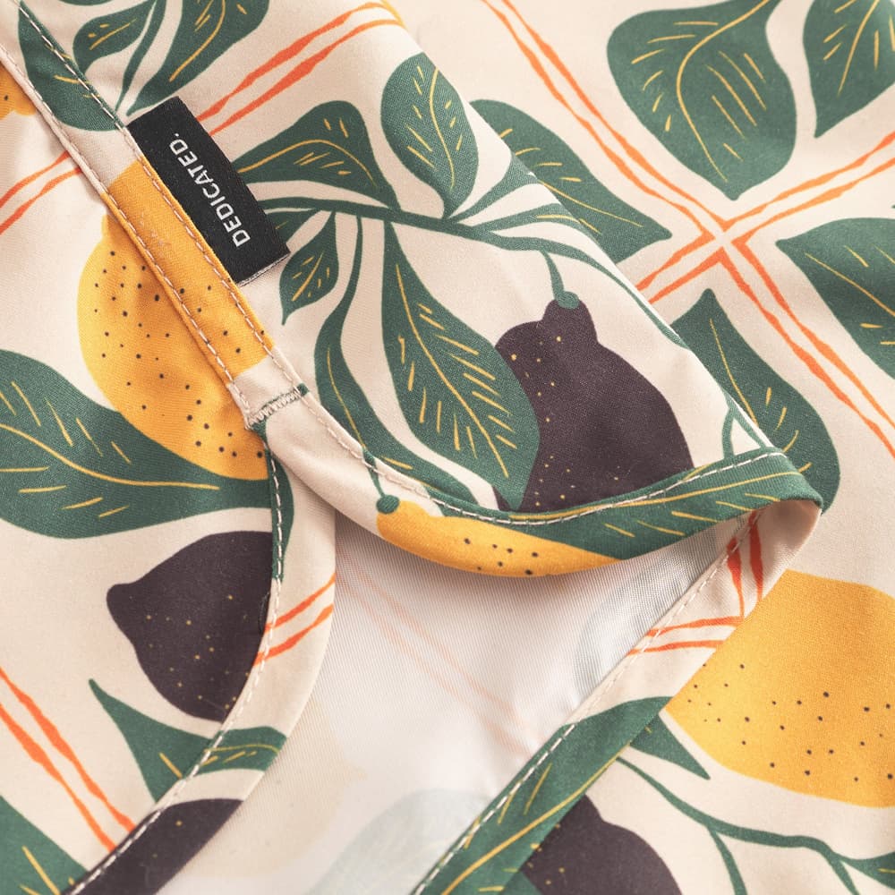 Swim Shorts Sandhamn Lemon TIles Oat White