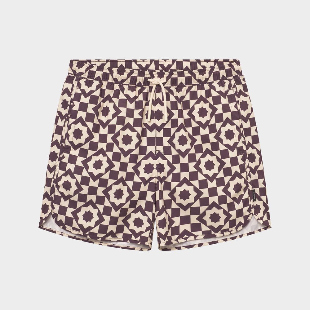 Swim Shorts Sandhamn Mosaic Star Plum Purple