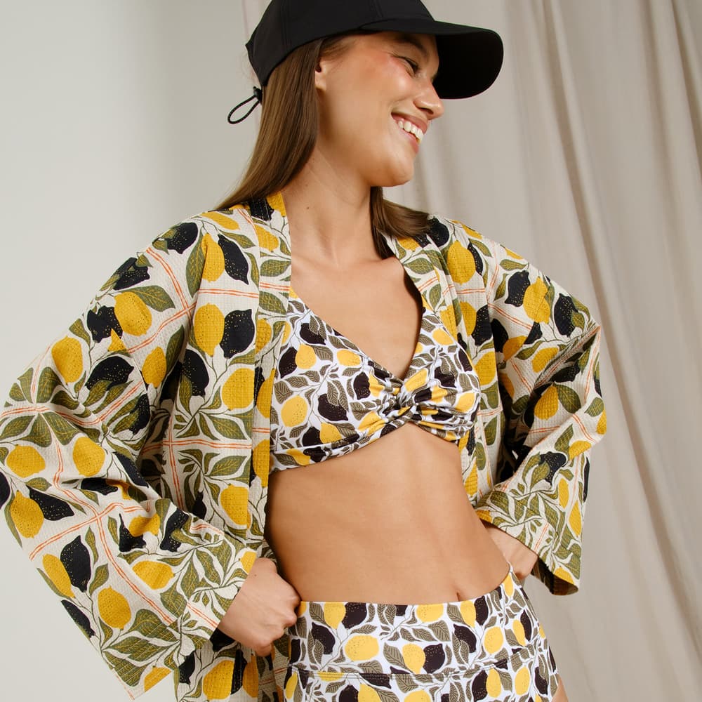 Bikini Top Gullholma Lemon Bricks Multi Color