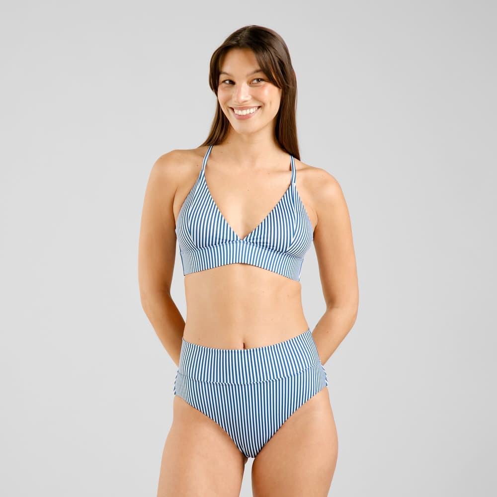 Bikini Top Alva Thin Stripe Majolica Blue