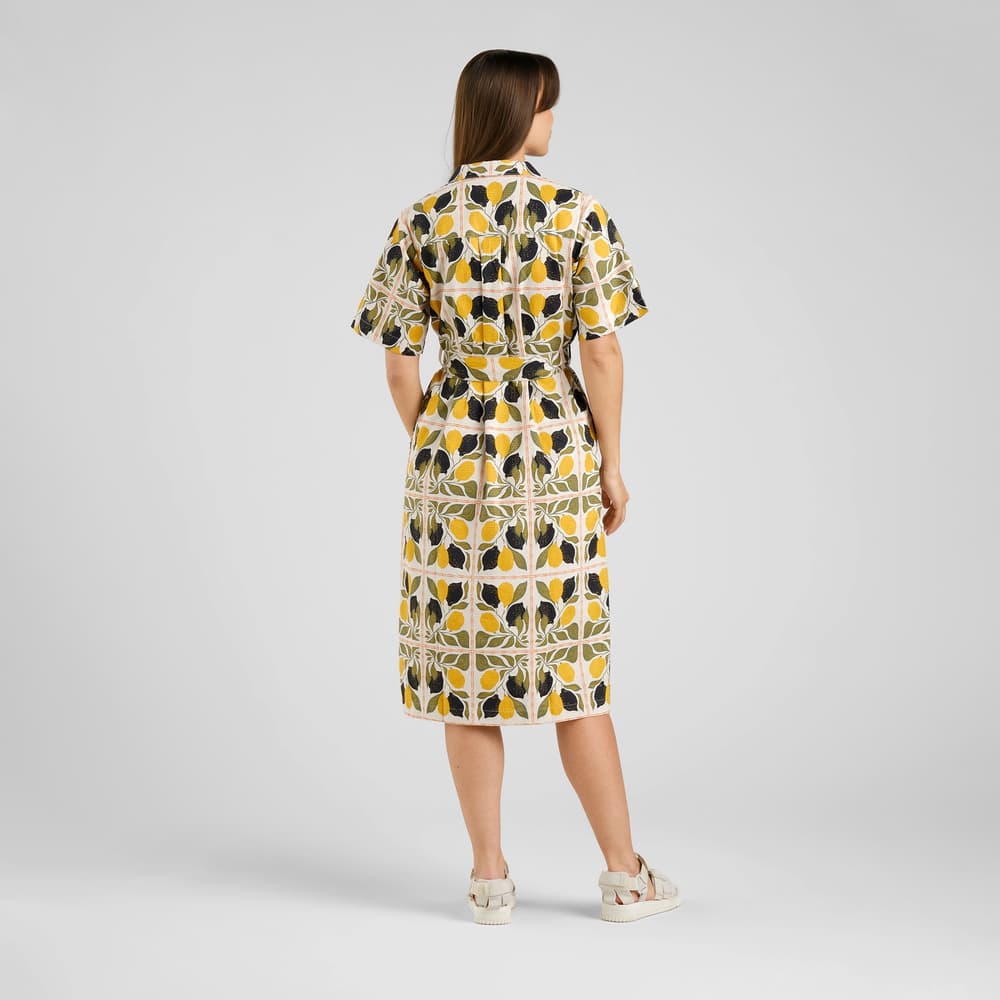 Shirt Dress Orrefors Lemon Tiles Oat White