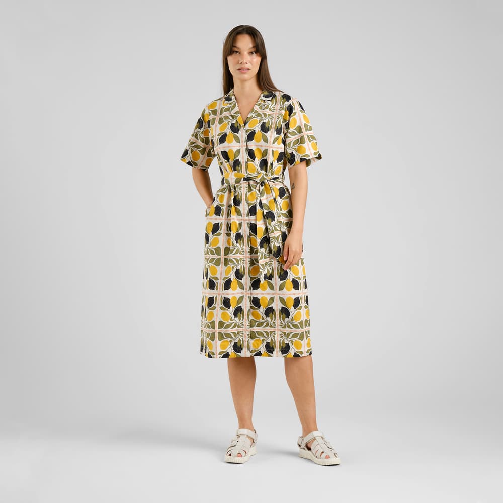 Shirt Dress Orrefors Lemon Tiles Oat White