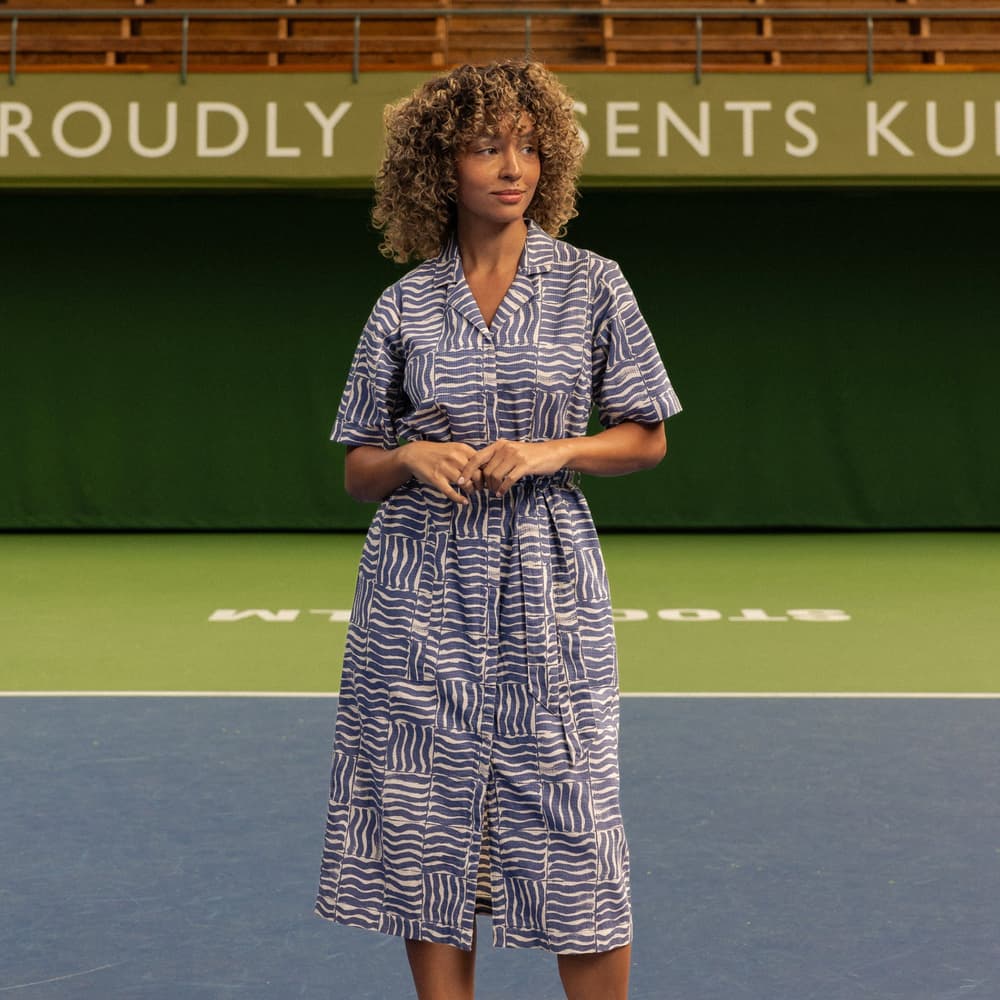 Shirt Dress Orrefors Wave Tiles Blue