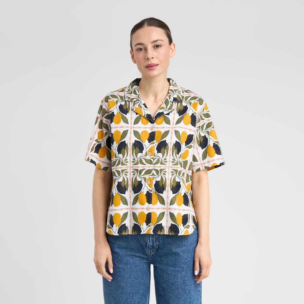 Shirt Torup Lemon Tiles Oat White