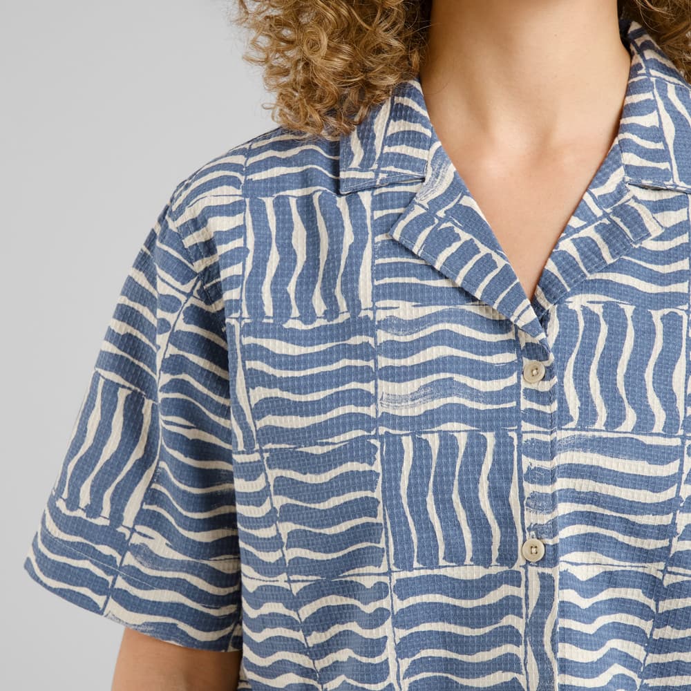 Shirt Torup Wave Tiles Blue