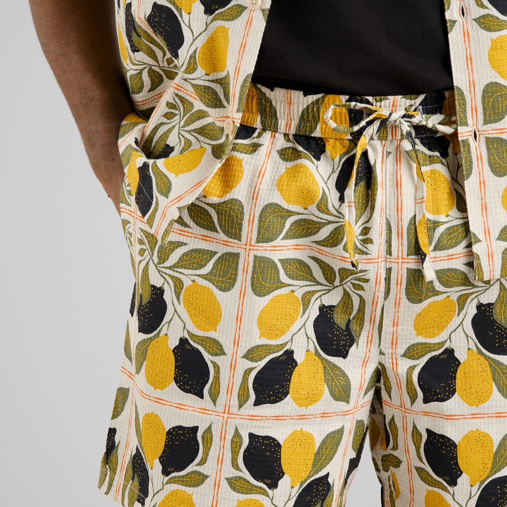 Shorts Essingen Lemon Tiles Oat White