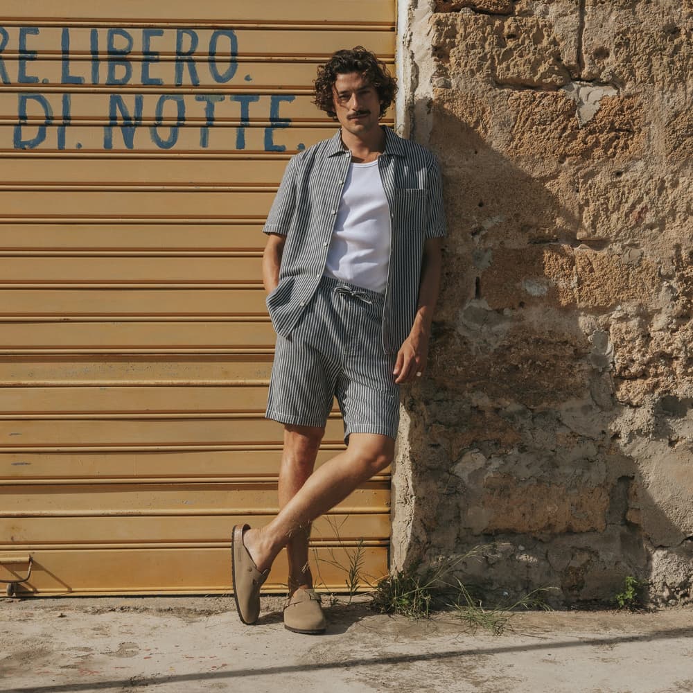 Shorts Vejle Work Stripe Blue