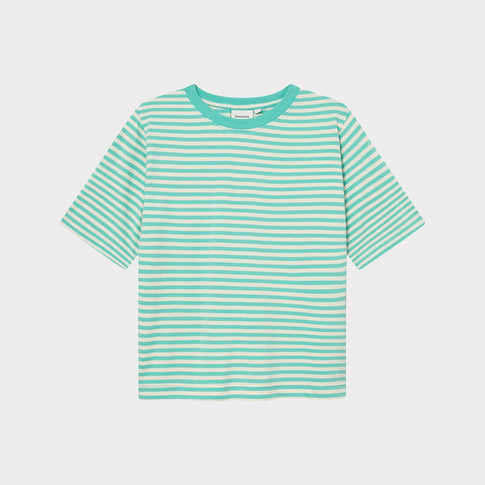 T-shirt Vadstena Stripes Pool Blue