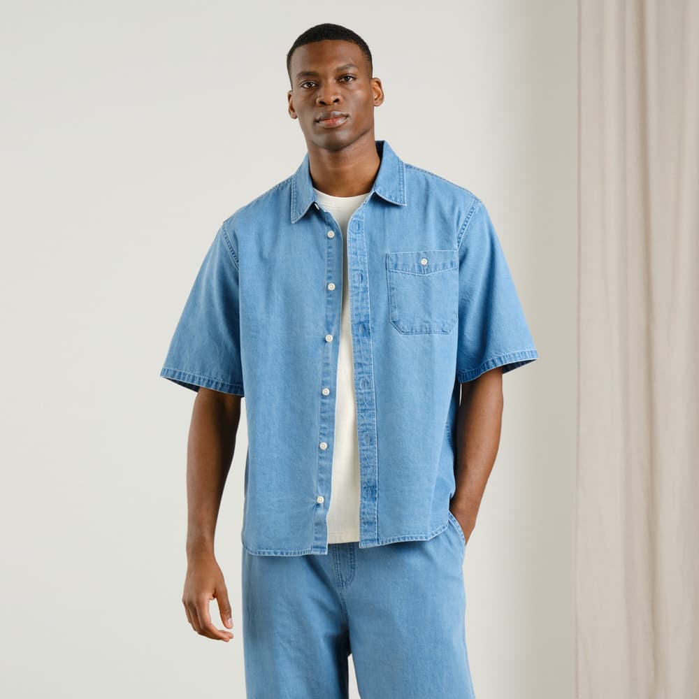 Shirt Skalhamn Denim Light Blue