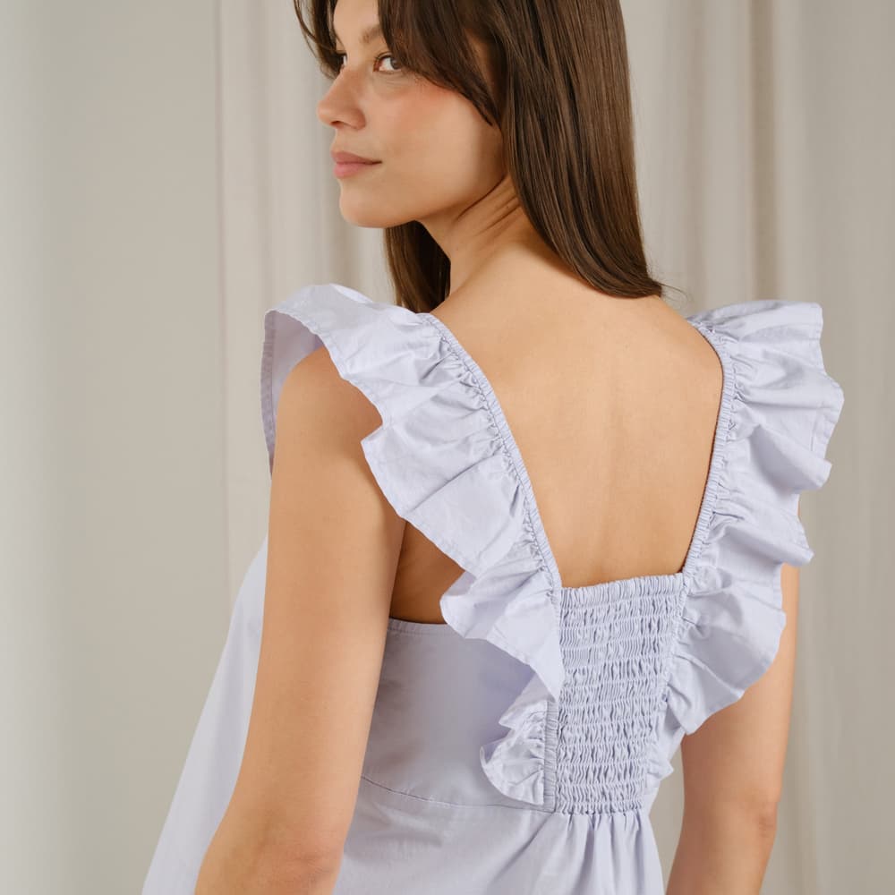 Top Furusund Poplin Thistle Purple