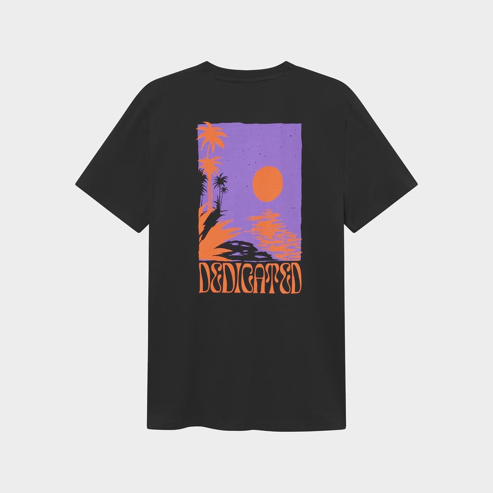 T-shirt Stockholm Island sunset Black