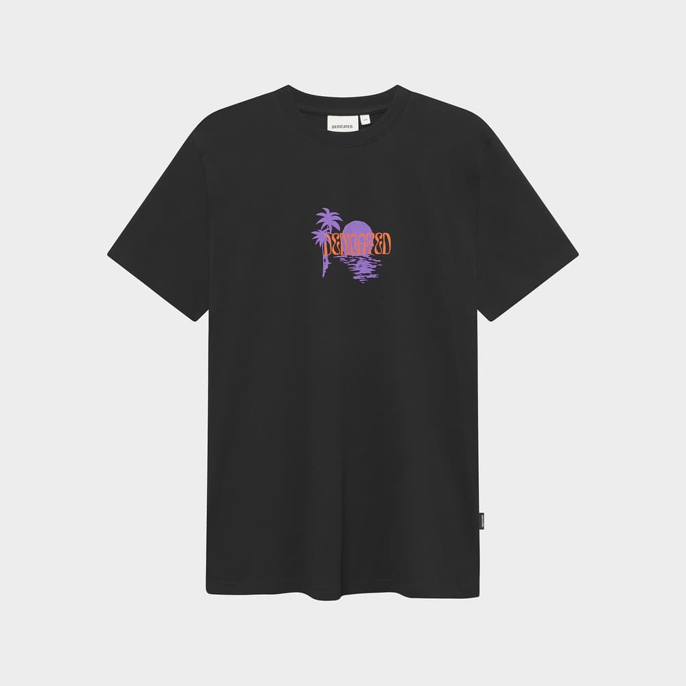 T-shirt Stockholm Island sunset Black