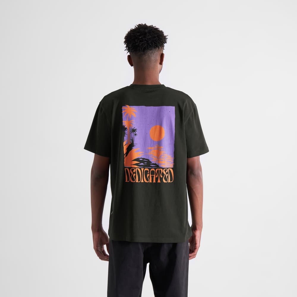 T-shirt Stockholm Island sunset Black