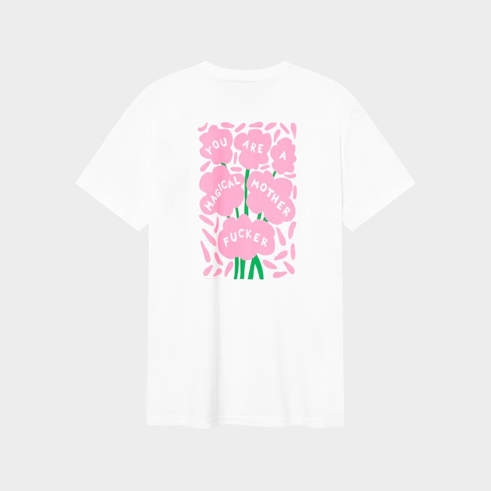 T-shirt Stockholm Magical Flowers White
