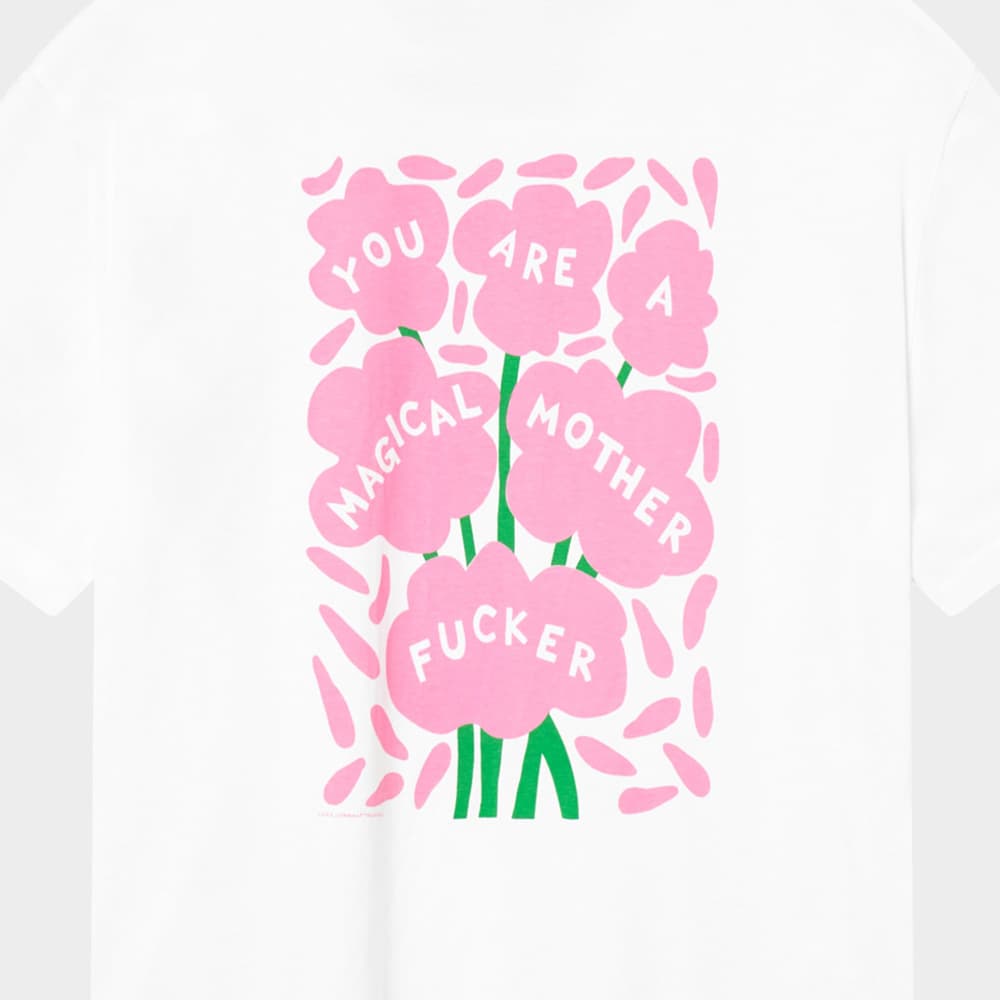 T-shirt Stockholm Magical Flowers White