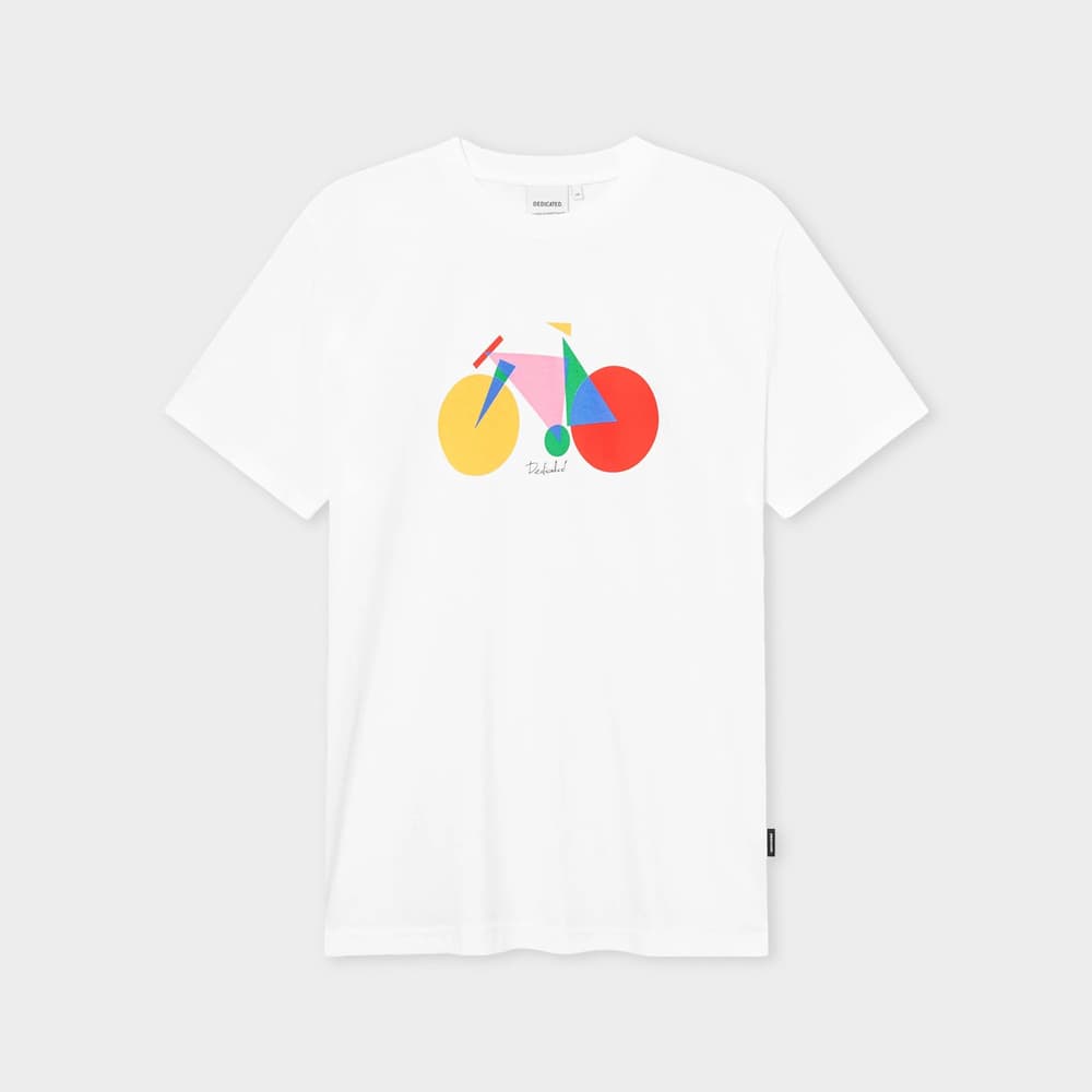 T-shirt Stockholm Paper Cut Bike White